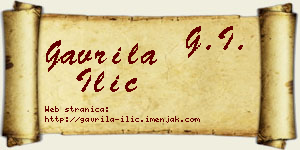 Gavrila Ilić vizit kartica